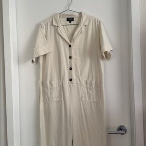 KNOWN SUPPLY OFF WHITE COTTON JUMPSUIT (L-XL)
